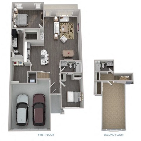 Floor plan for 3 beds, 3 baths, 1920 sqft